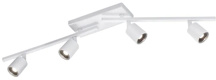 Foco moderno alongado branco 4 luzes incluindo LED - Cayman Moderno