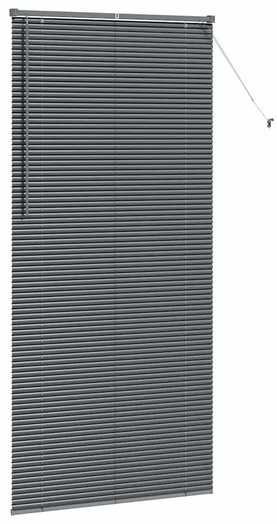 Persiana de Janela Cinzento-escuro 100 x 220 cm Alumínio