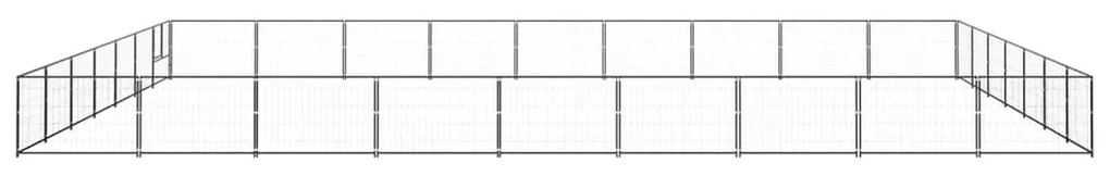 Canil para cães 63 m² aço preto