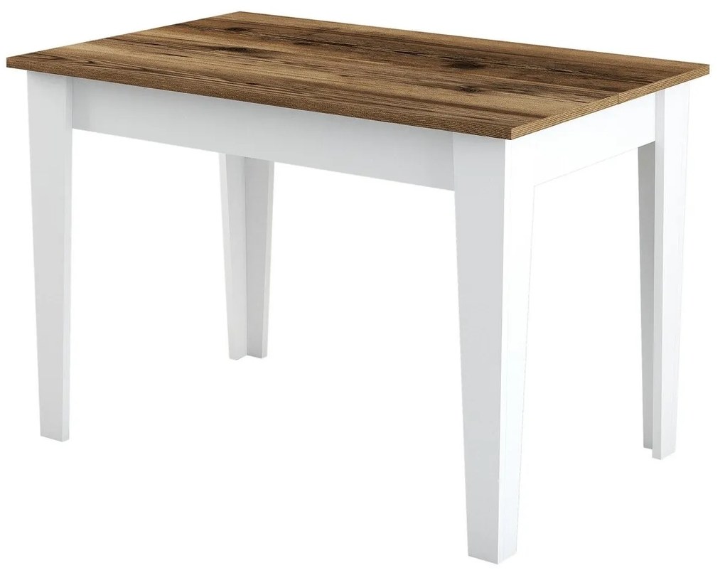 Mesa de Cozinha Kiev – Nogueira e Branco – 110x75x72 cm