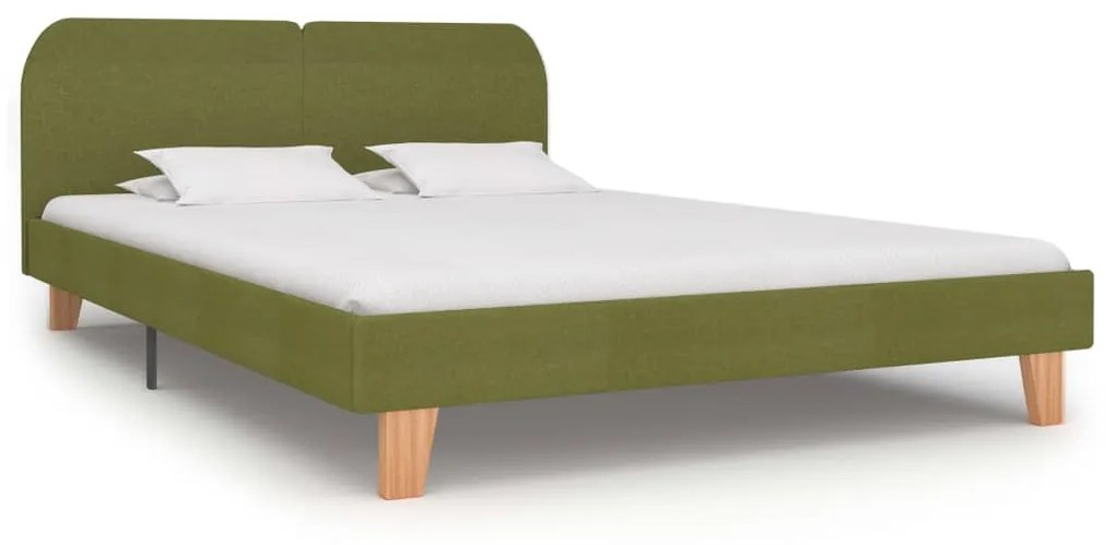 280884 vidaXL Estrutura de cama 160x200 cm tecido verde