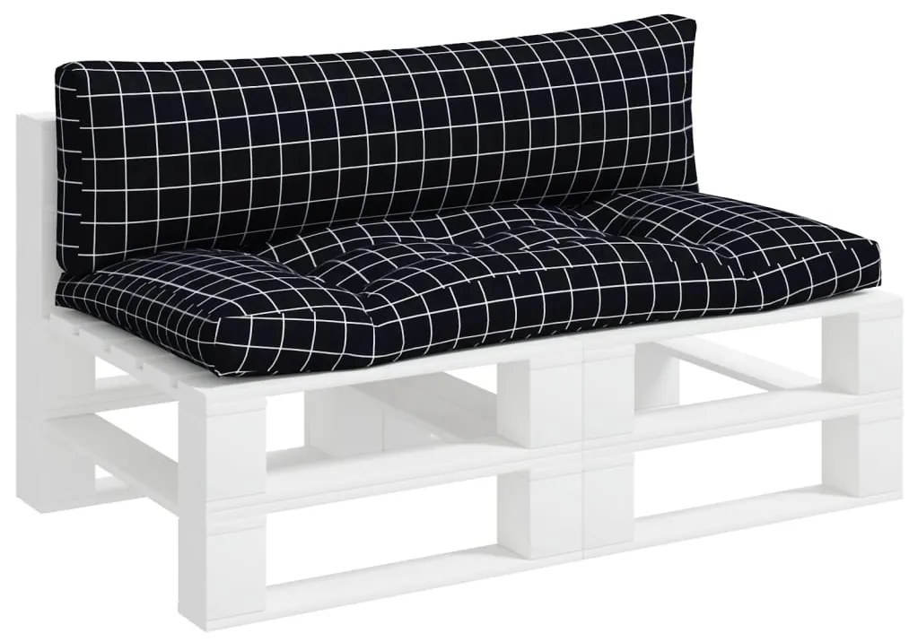 Almofadões p/ paletes 2 pcs tecido oxford padrão xadrez preto