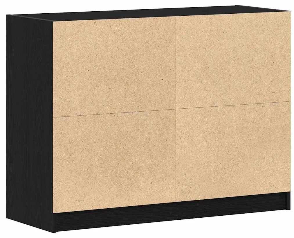 Buffet vidaXL Carvalho Preto 102x37x75,5 cm Madeira Ing.