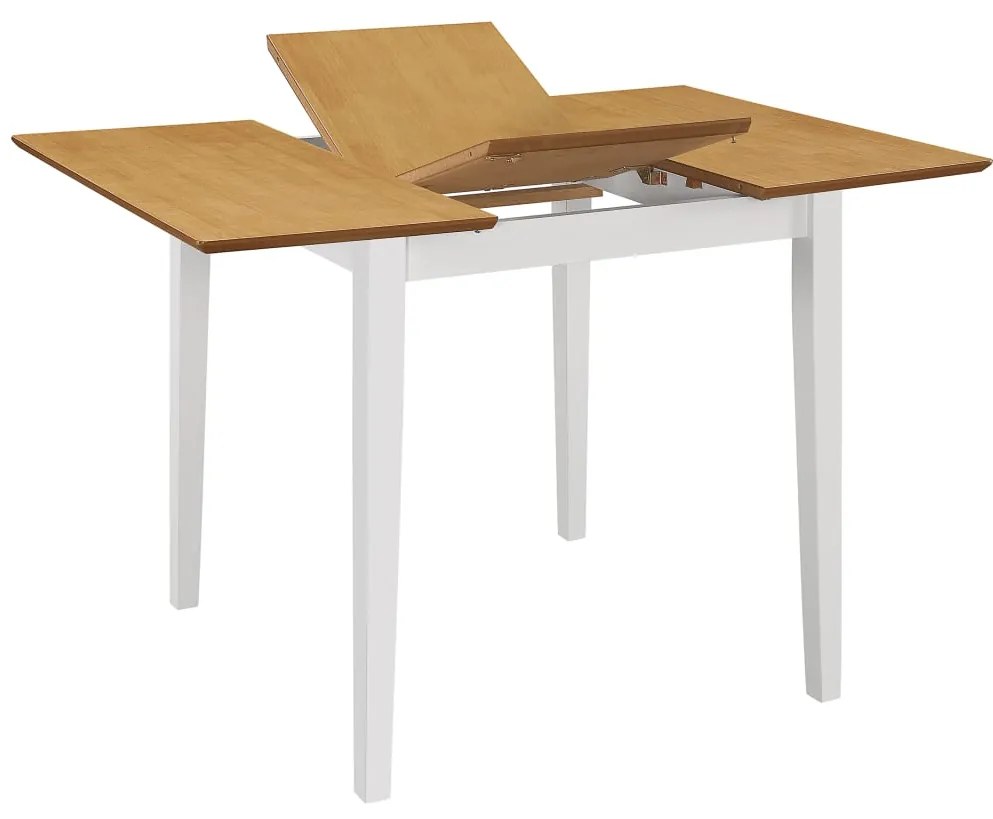 Mesa de jantar extensível (80-120)x80x74 cm MDF branco