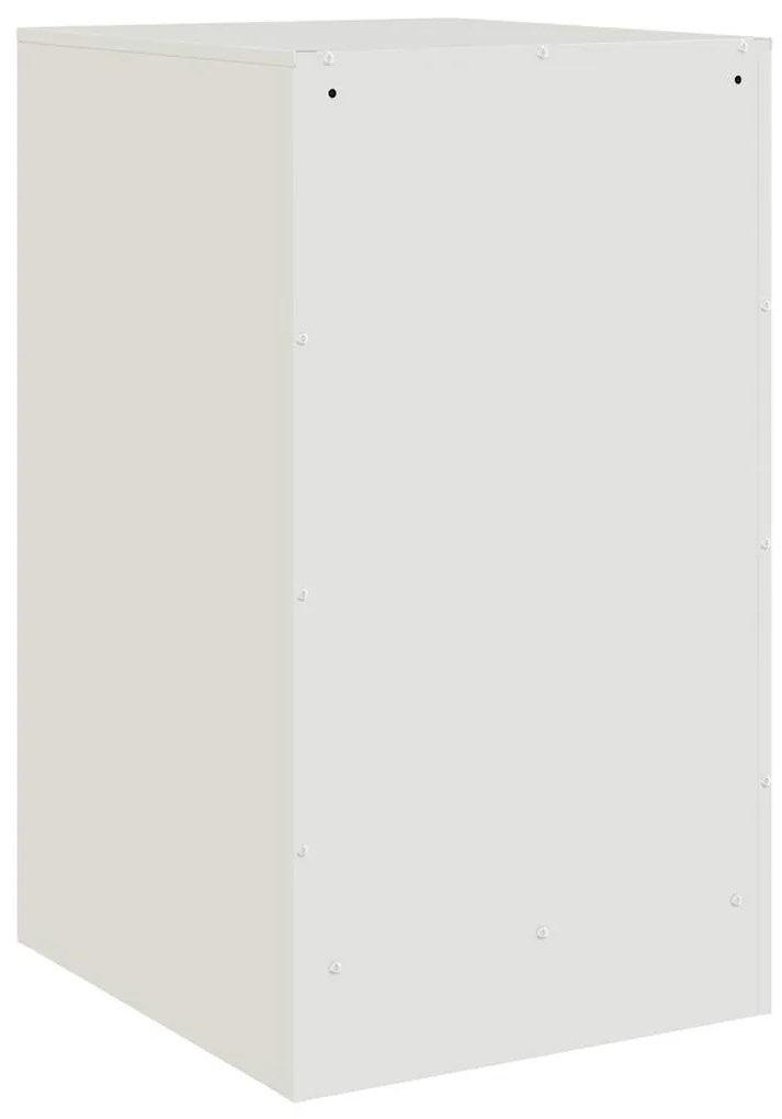 Mesa de cabeceira 34,5x39x62 cm aço branco