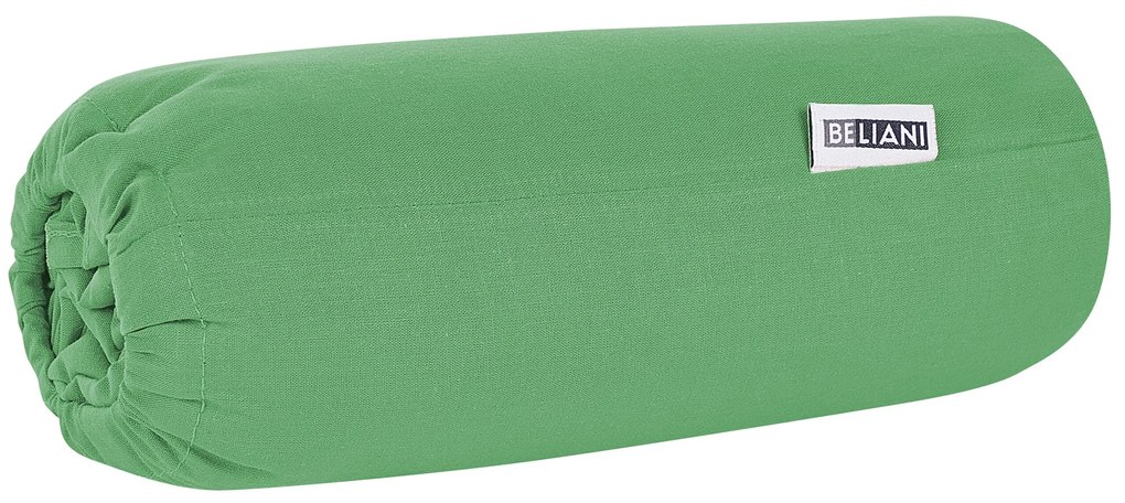 Lençol-capa em algodão verde 140 x 200 cm JANBU Beliani