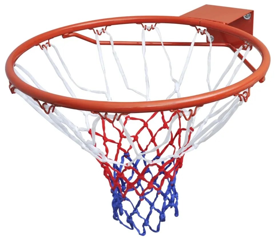 vidaXL Cesto basquetebol com aro e rede 45 cm laranja