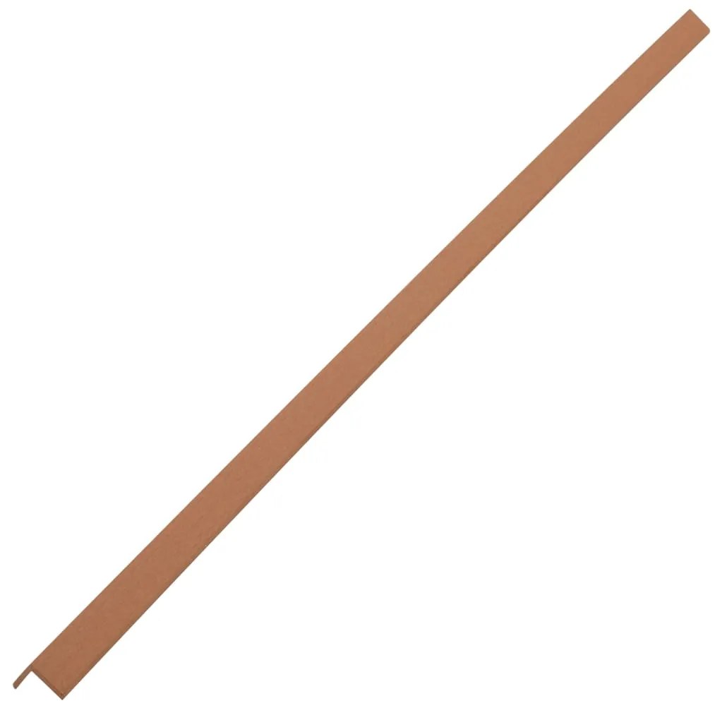 Perfis angulares p/ pavimento em WPC 5 pcs 170cm castanho claro