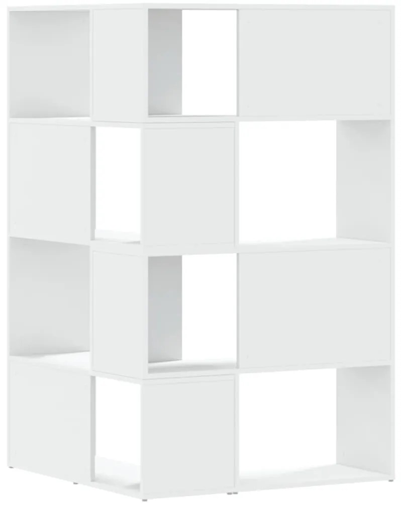 Estante canto 4 prateleiras 85x85x140 cm deriv. madeira branco