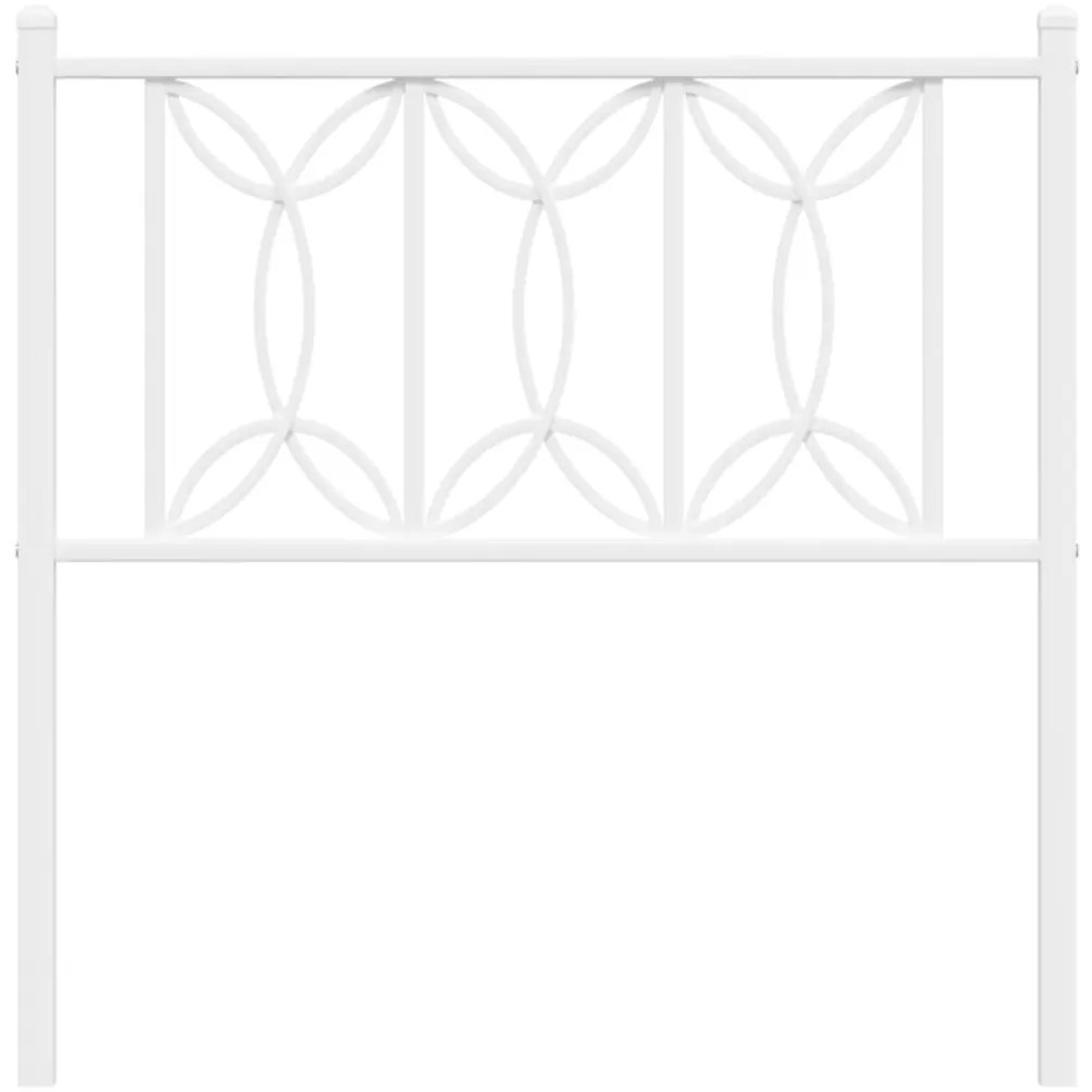 Cabeceira de cama 90 cm metal branco