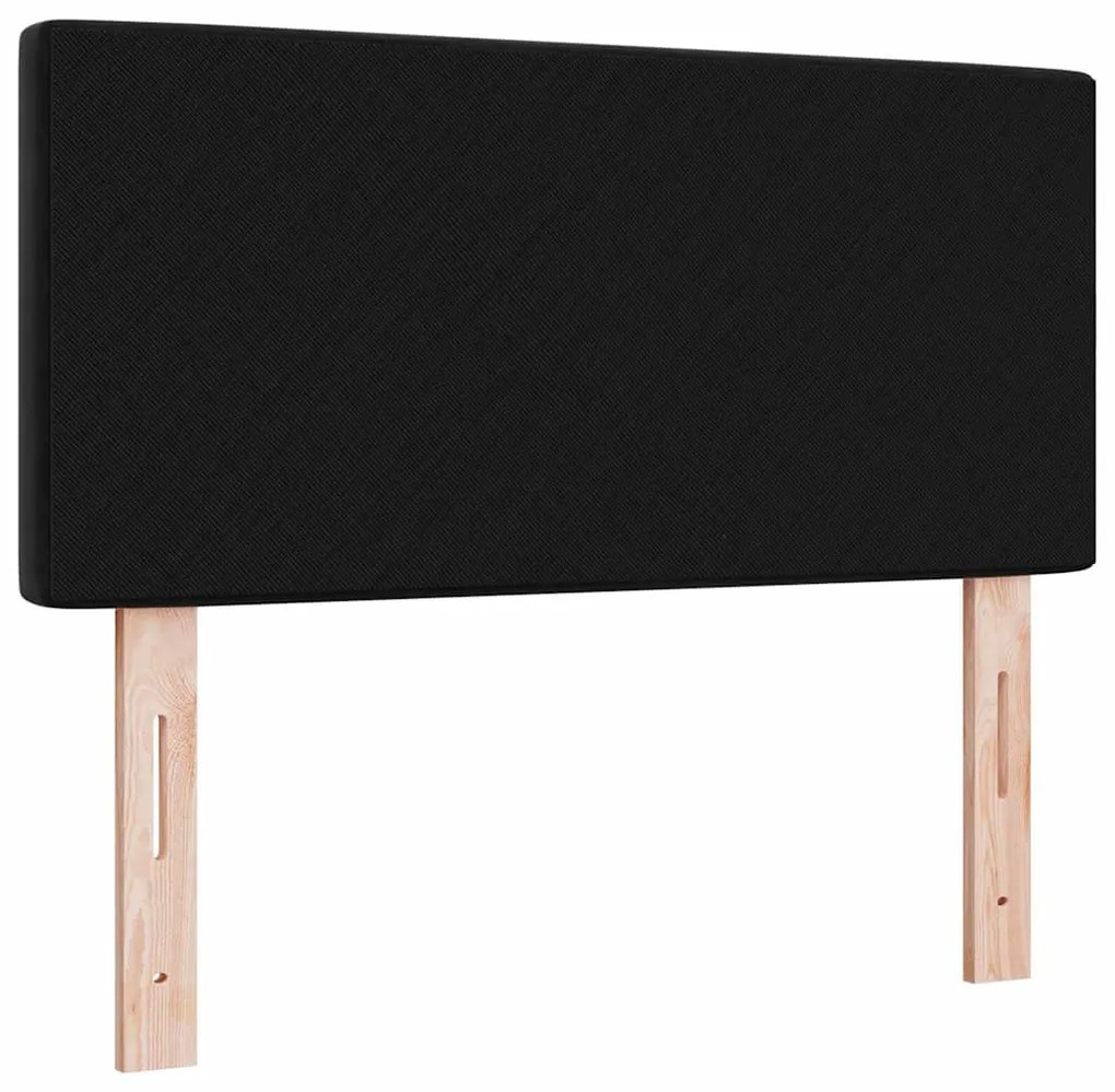 Cabeceira LED com botão de cristal tuftado em preto, 100 cm, veludo