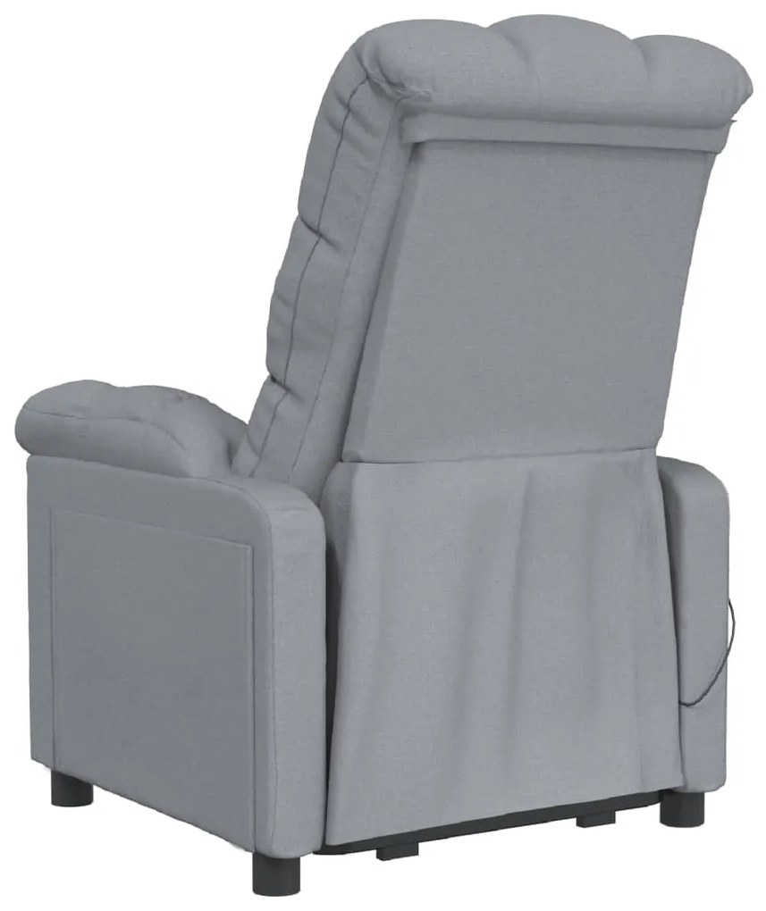 Poltrona de massagens tecido cinzento-claro