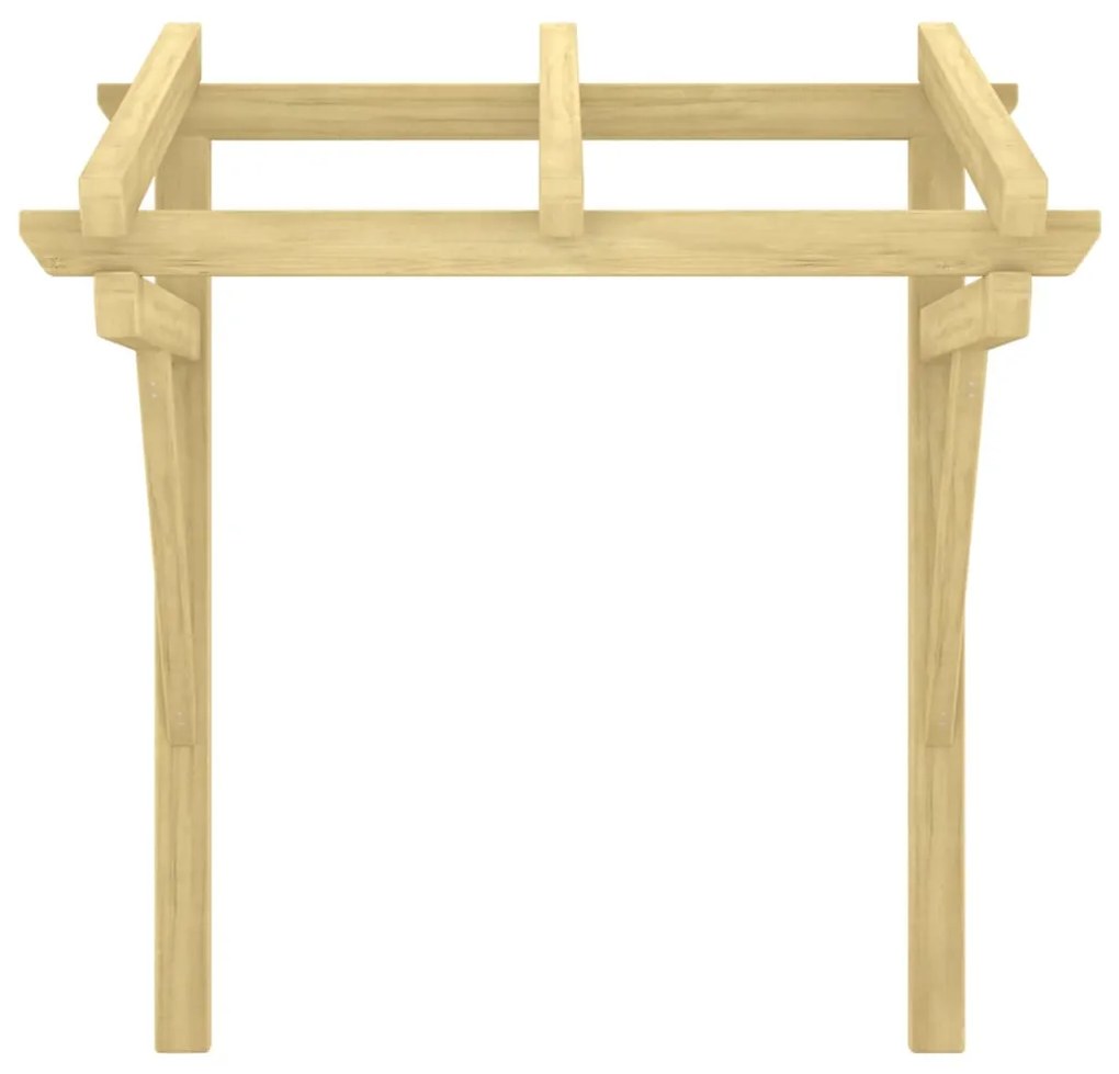 Toldo de porta 100x100x80 cm pinho maciço impregnado