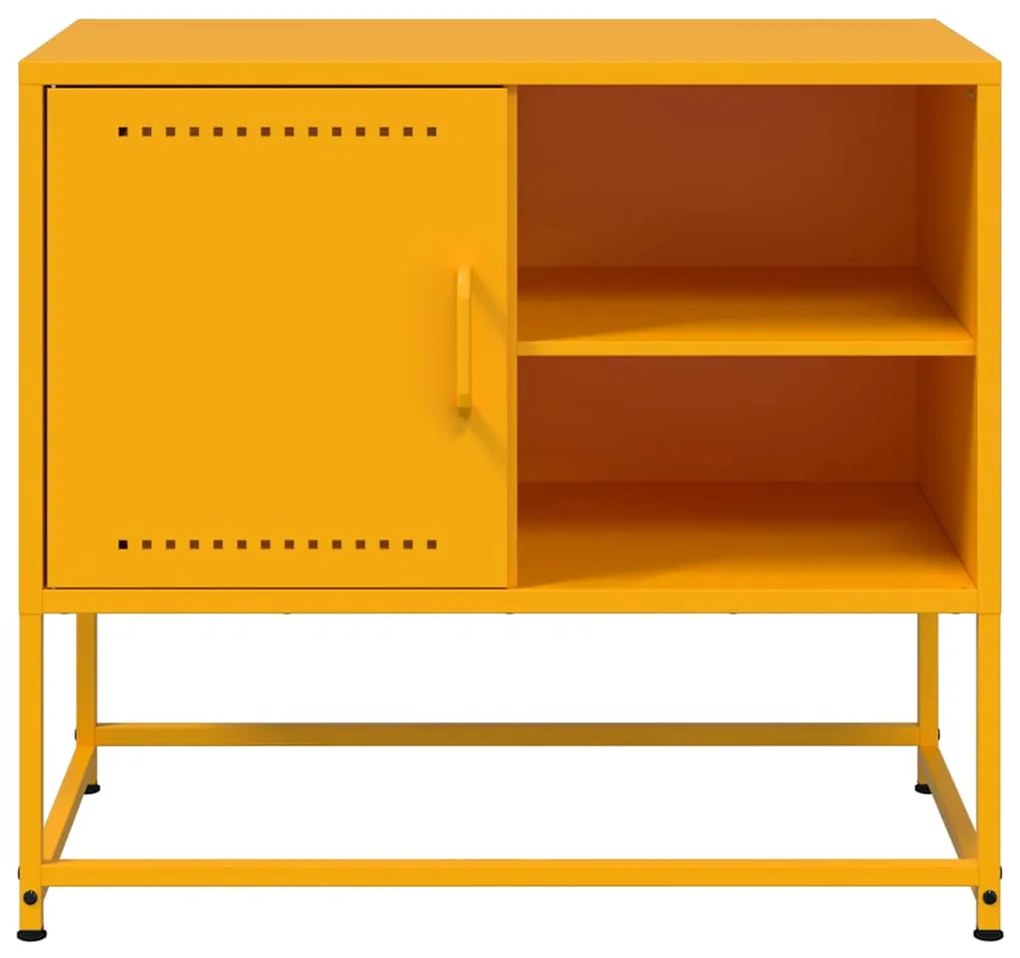 Móvel de TV 68x39x60,5 cm aço amarelo mostarda