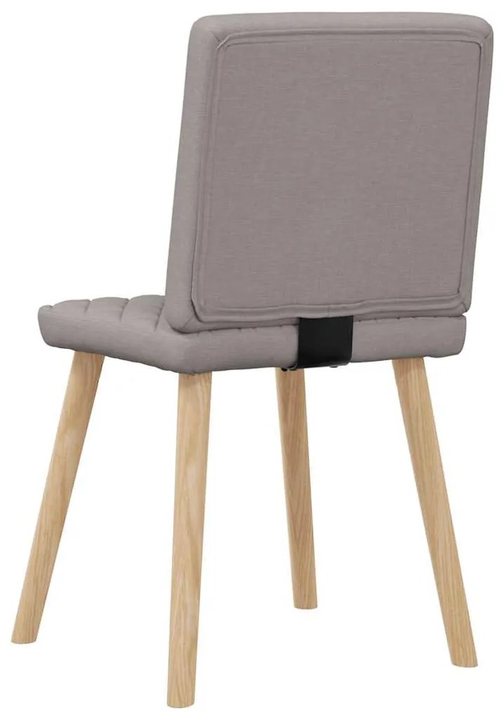 Cadeiras de jantar 6 pcs tecido cinzento-acastanhado