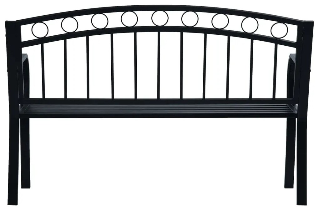 Banco jardim 125 cm aço preto
