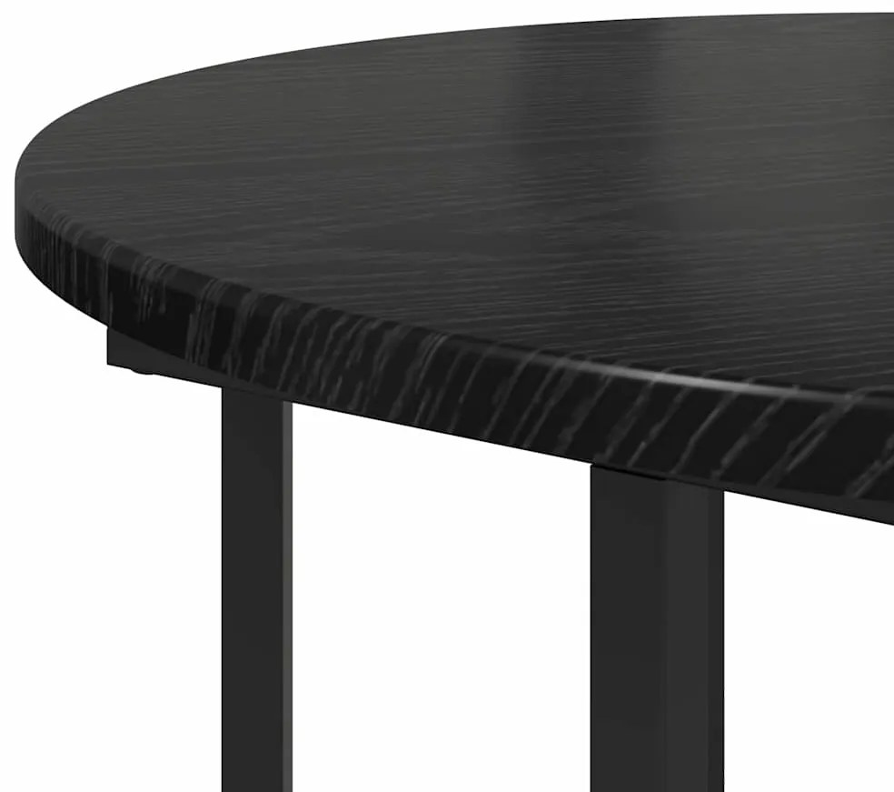 Conjunto de Mesas de Apoio 2 pcs Carvalho Preto em Madeira de Engenhar