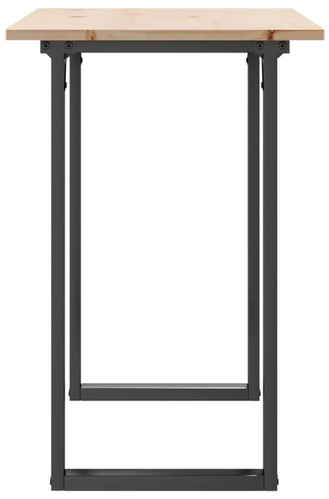 Mesa de jantar estrutura em O 100x50x75cm pinho e aço