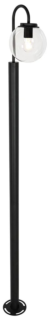 Lanterna moderna preta com vidro transparente 200 cm IP44 - Sfera Moderno