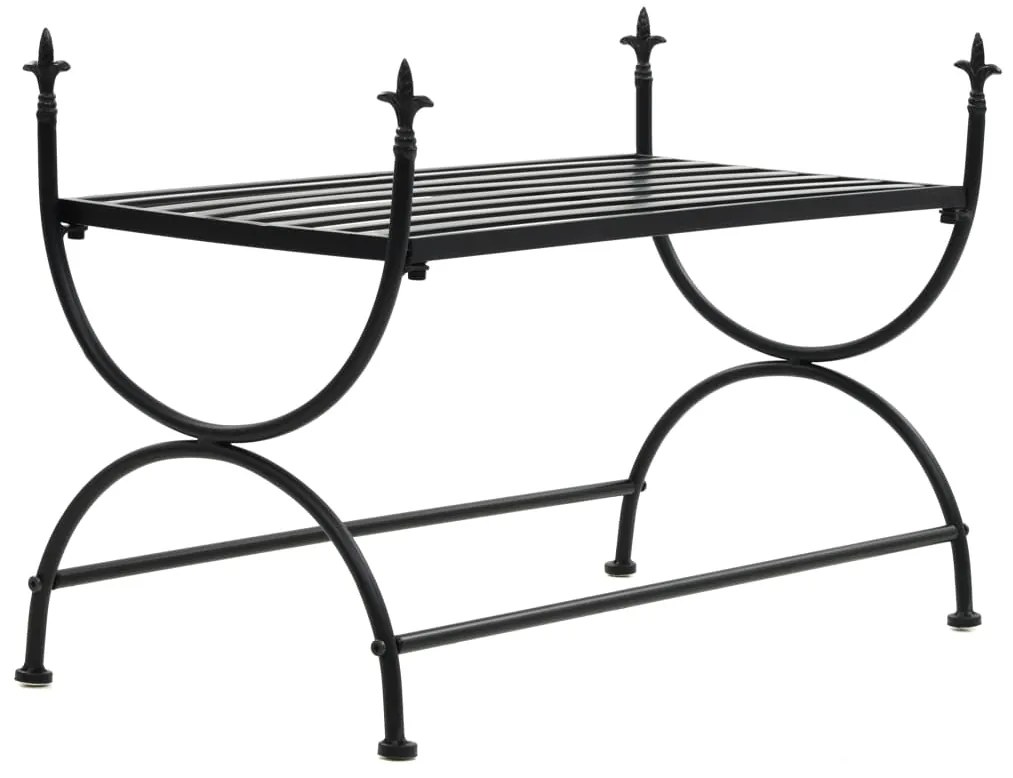 Banco estilo vintage metal 83x42x55 cm preto