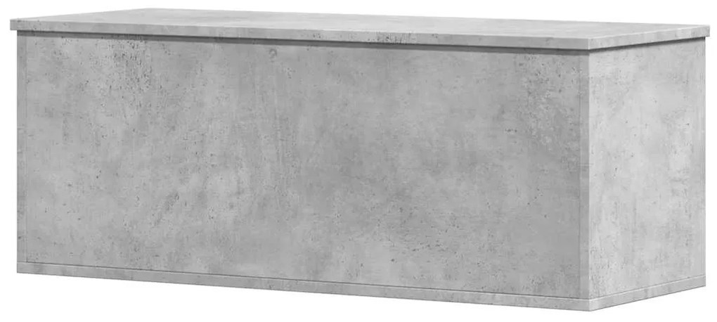 Caixa de arrumação 90x35x35 cm derivados madeira cinza cimento
