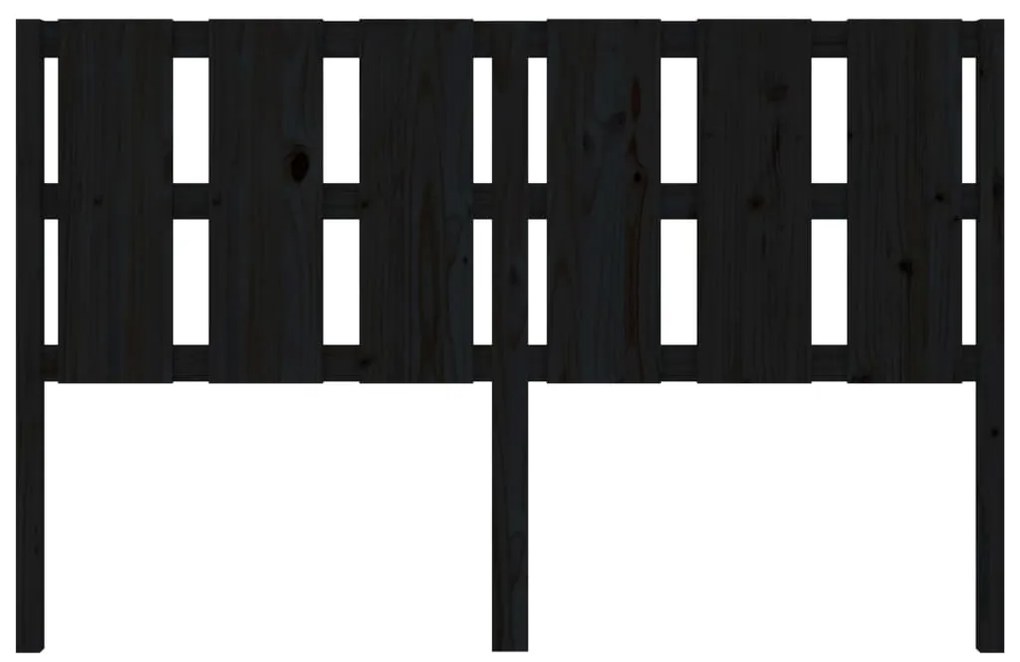 Cabeceira de cama 155,5x4x100 cm pinho maciço preto