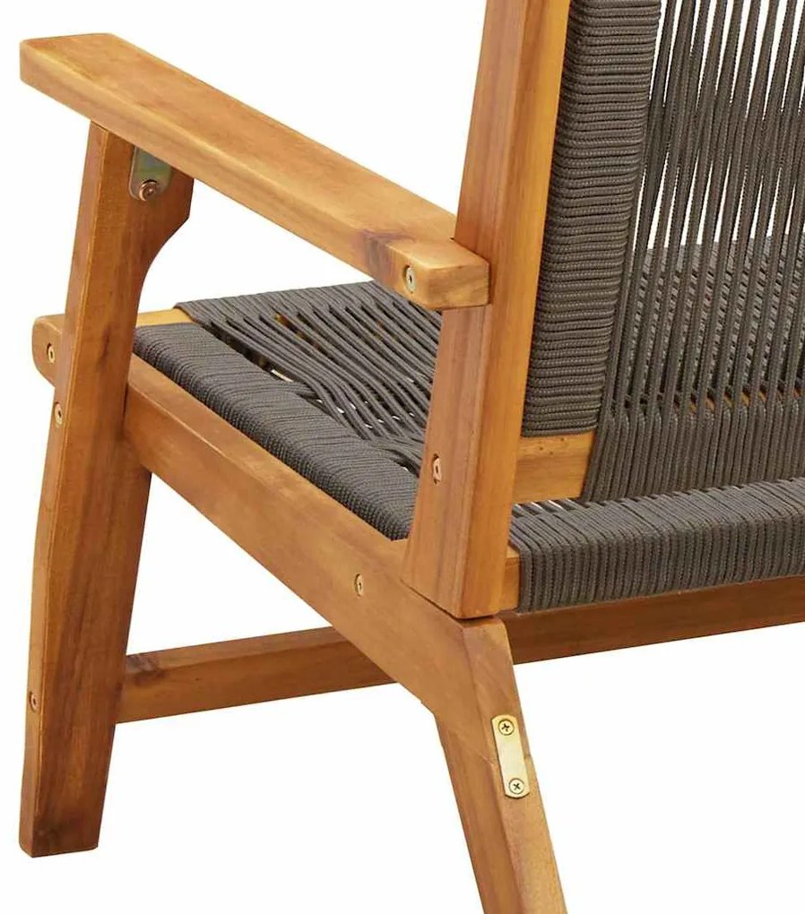 Cadeiras de Jardim 2 pcs Cinzas 67x78x73 cm em Madeira Sólida de Acáci