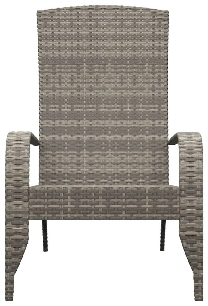 Cadeira de jardim Adirondack vime PE cinzento