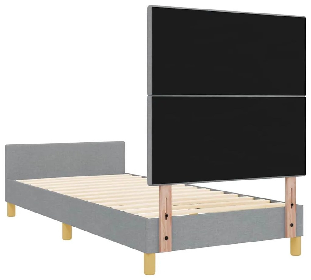 Estrutura de Cama vidaXL Cinza Claro 100x200 cm em Tecido