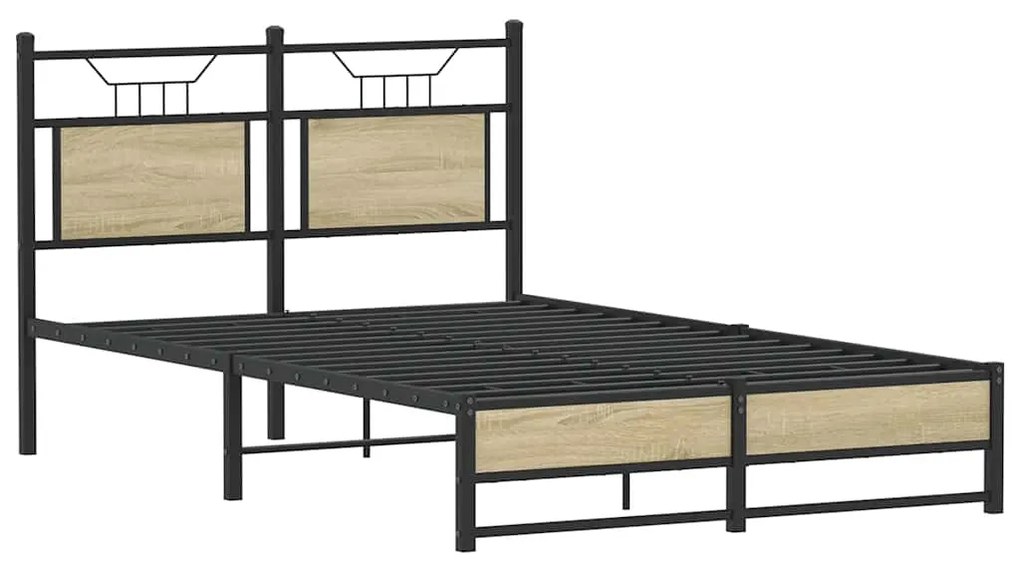Estrutura cama s/ colchão derivados de madeira carvalho sonoma