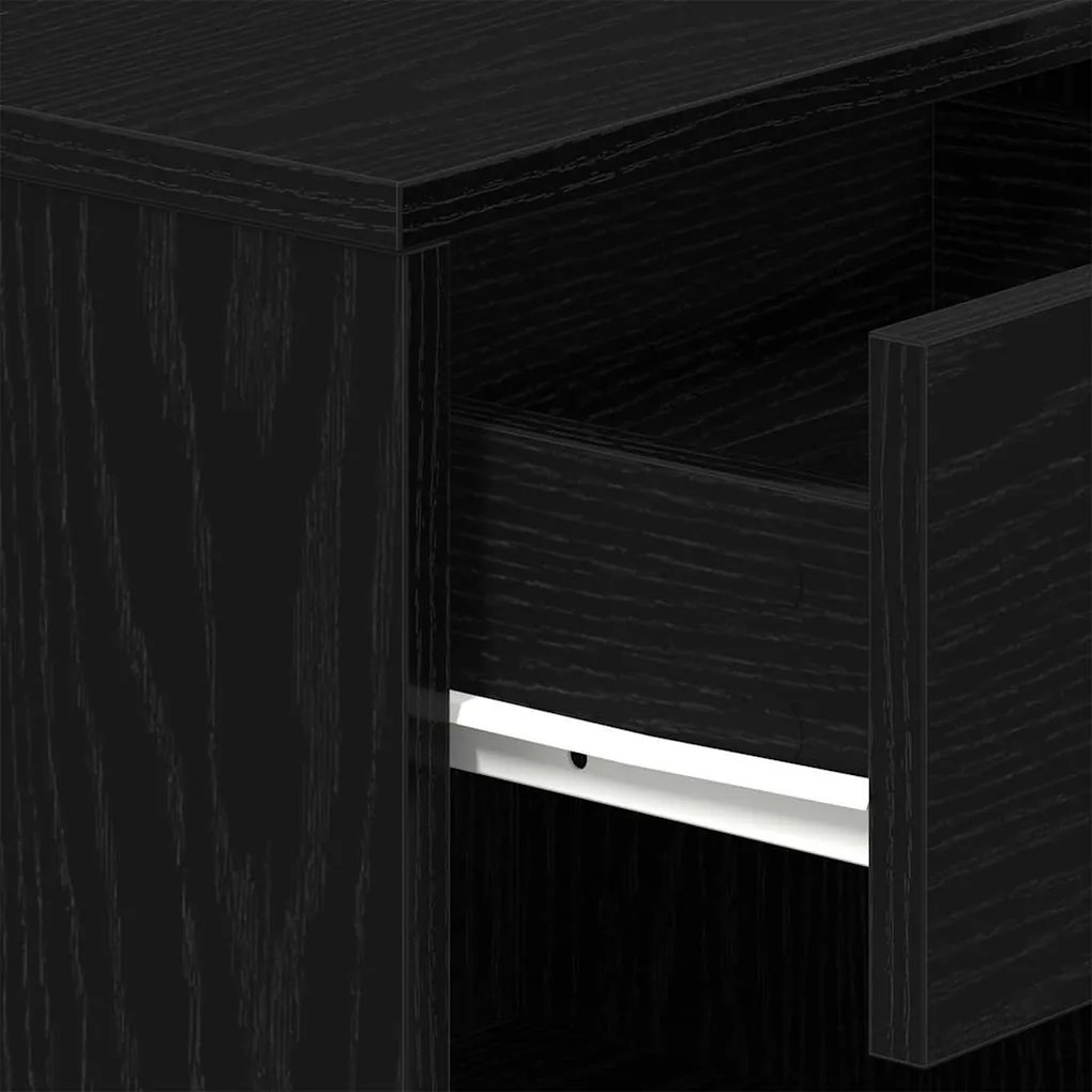 Mesa de cabeceira com gaveta 39x28x41 cm preto