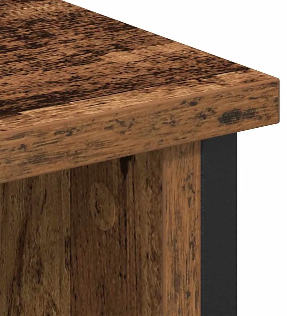 Gabinete de TV vidaXL Madeira Antiga 100x35x45 cm Madeira Engenharia e