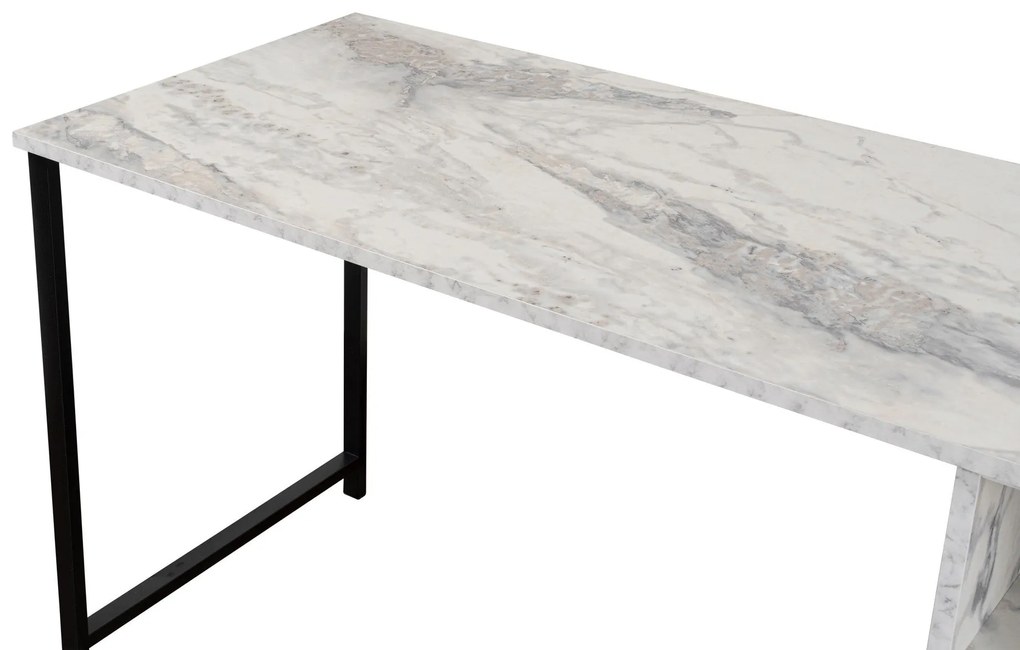 Secretária de Estudo Twin Study Desk - Freesia, Marble, Black - 240x74