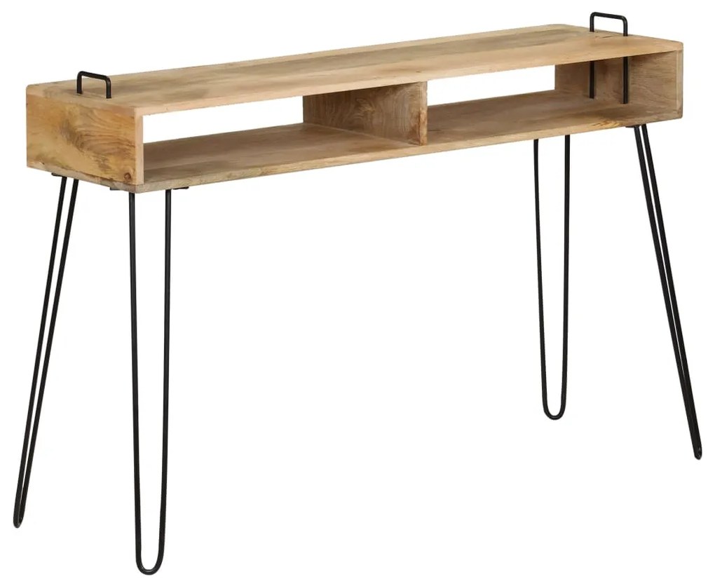 Mesa consola em madeira de mangueira maciça 115x35x76 cm