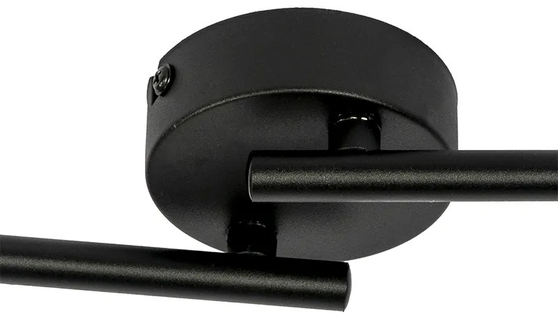 Candeeiro de tecto moderno preto 89,5cm ajustável 4 luzes - HETTA Moderno