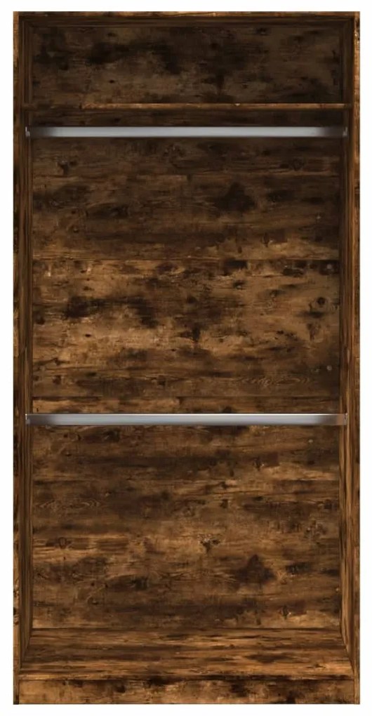 Roupeiro 100x50x200 cm derivados de madeira carvalho fumado