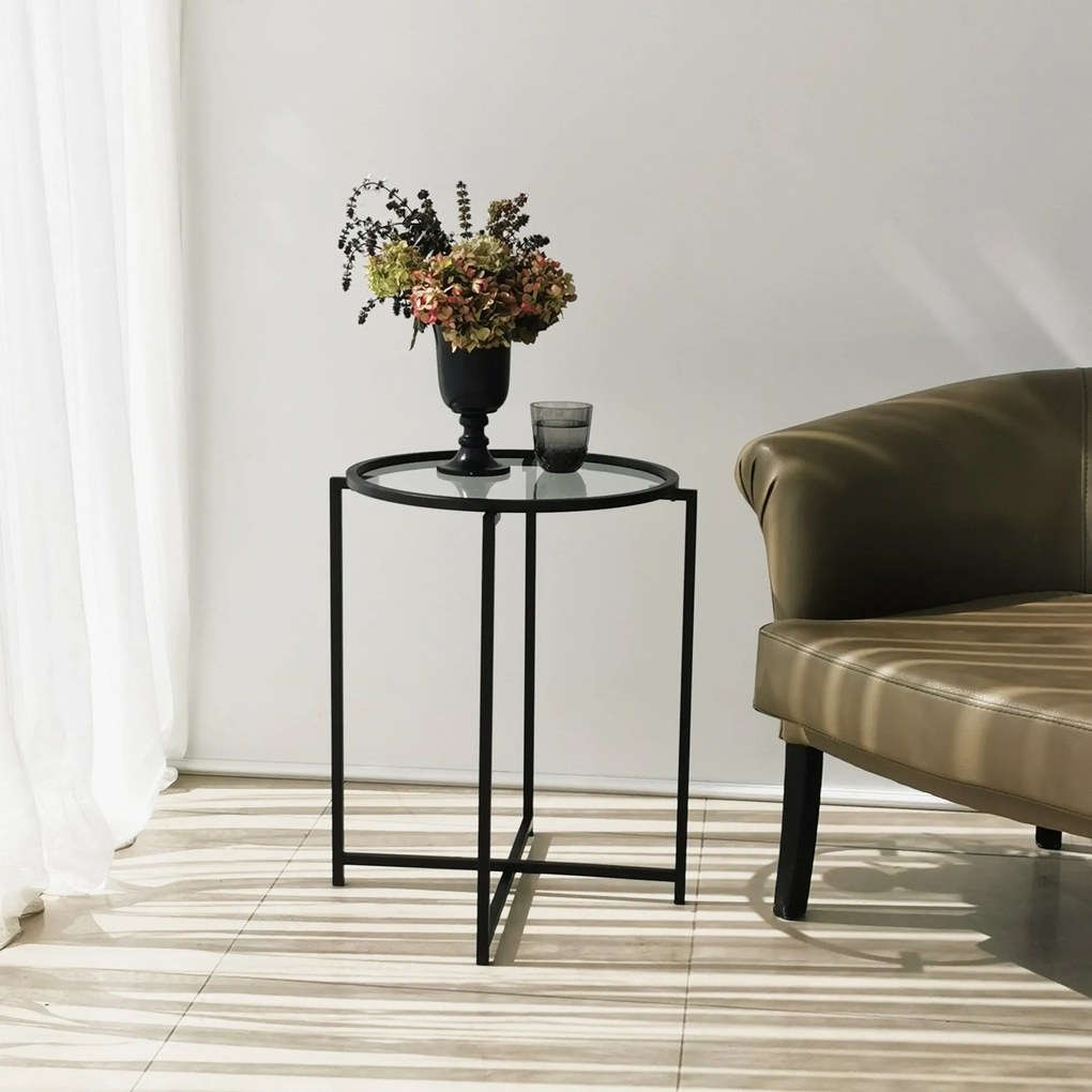 Mesa Lateral S412 – Preto – 50cm x 60cm x 50cm | 50cm x 50cm x 50cm