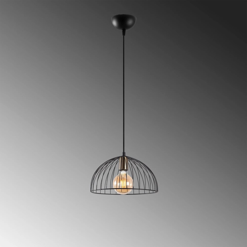 Candeeiro Telkure – Preto Antique – 31 x 31 x 105 cm