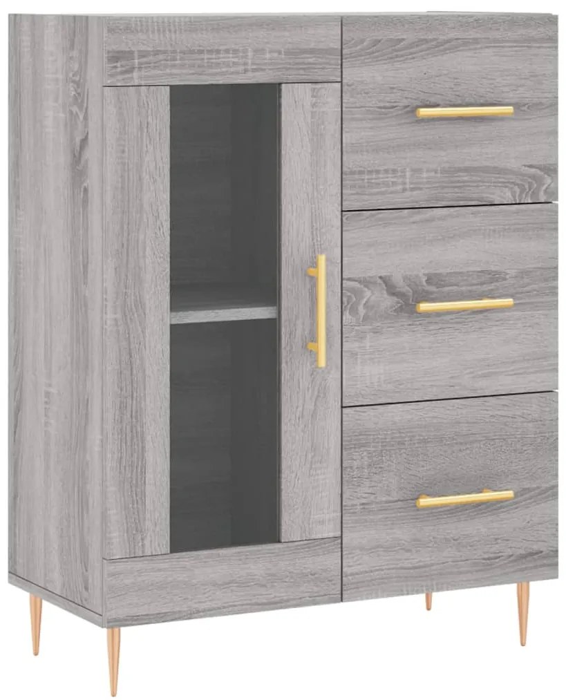 Armário alto 69,5x34x180 cm derivados de madeira sonoma cinza