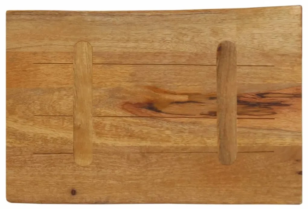 Tampo de mesa c/ borda viva 70x40x2,5 cm mangueira maciça