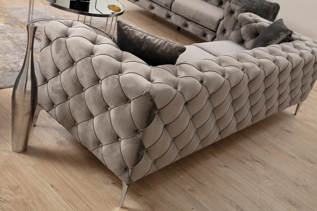 Sofá de 2 Lugares Como – Antracite – 197 cm x 70 cm x 90 cm