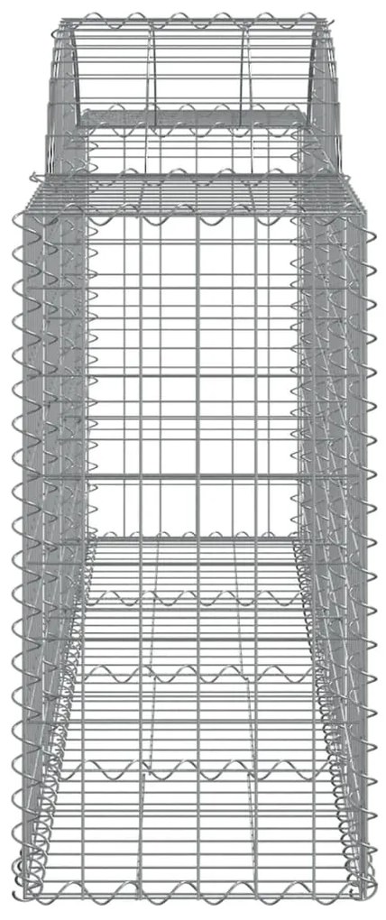 Cestos gabião arqueados 7 pcs 200x50x80/100cm ferro galvanizado