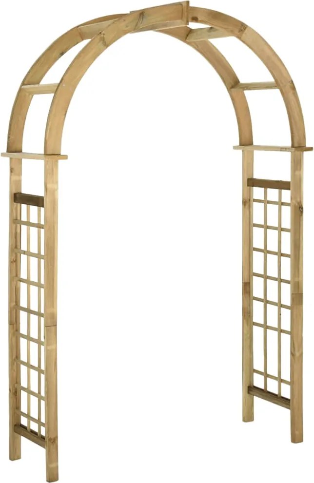 vidaXL Arco em treliça madeira de pinho impregnada verde