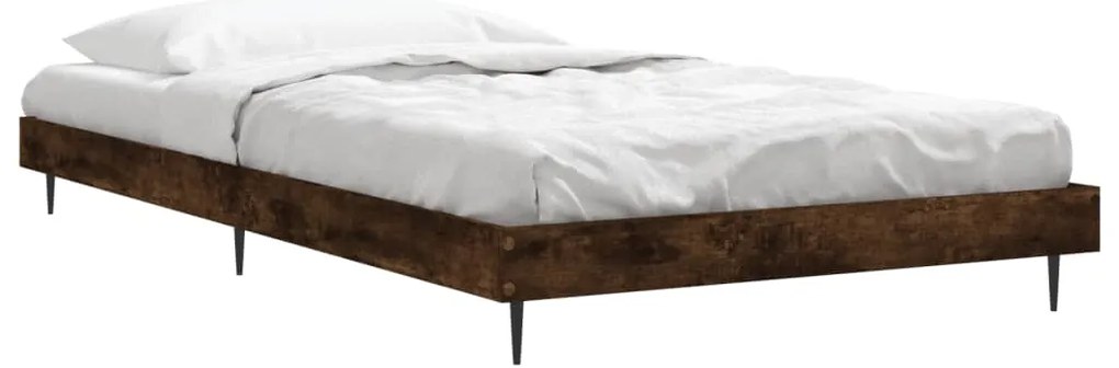 Estrutura cama s/ colchão derivados de madeira carvalho fumado