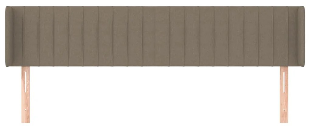 Cabeceira cama abas tecido 183x16x78/88 cm cinzento-acastanhado