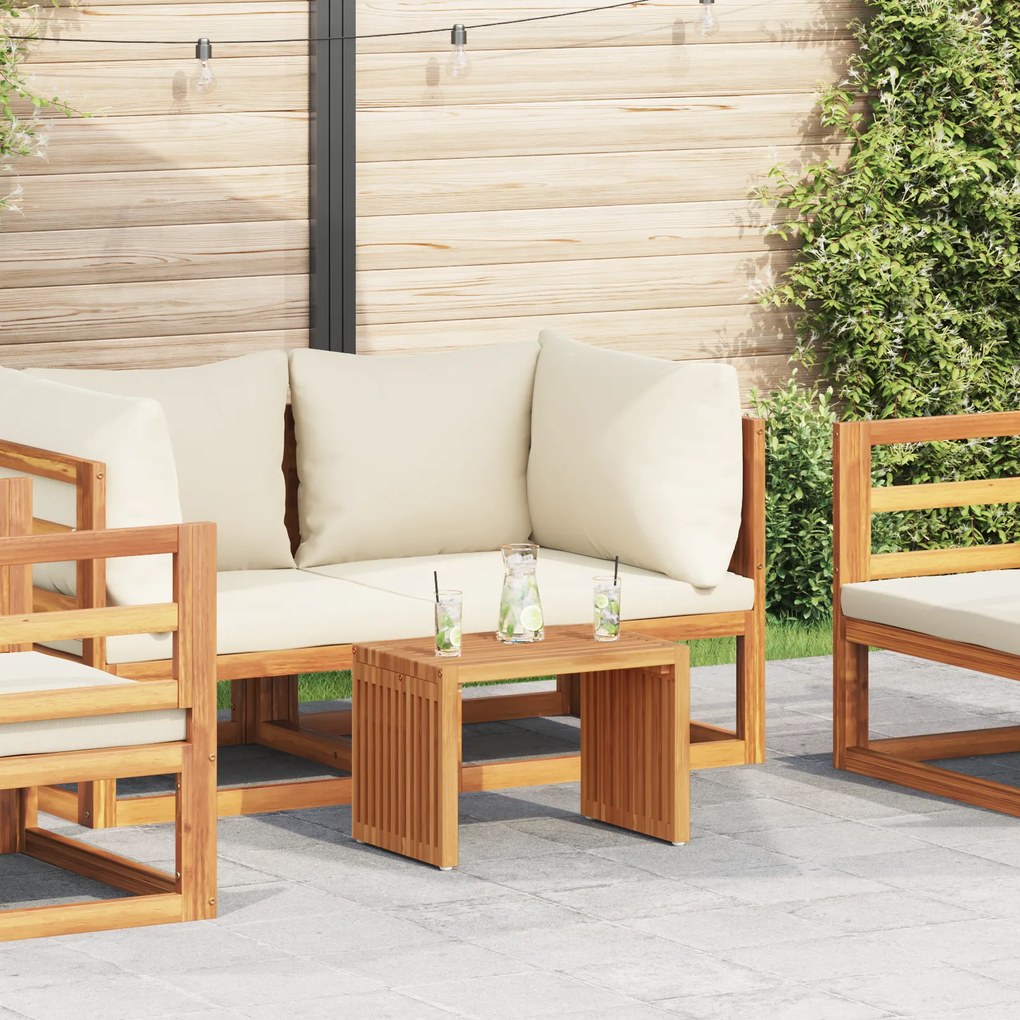 vidaXL Mesa Lateral de Jardim 50x32.5x35 cm Madeira Sólida de Teca