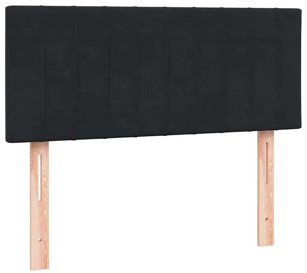 Cama com molas/colchão 120x210 cm veludo preto