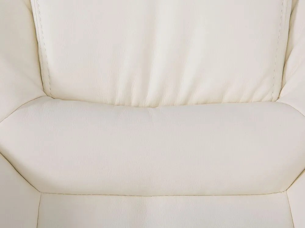 Cadeira de escritório em pele sintética creme ADVANCE Beliani