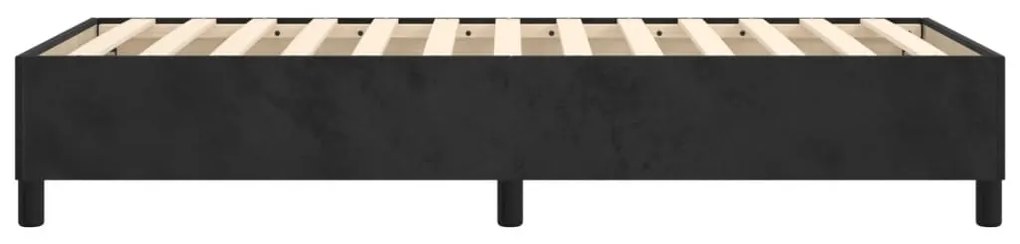 Estrutura de cama sem colchão 100x200 cm veludo preto