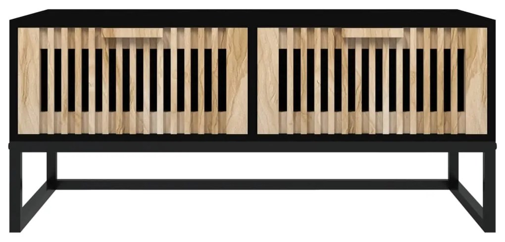 Mesa de centro 80x40x35 cm derivados de madeira/ferro preto
